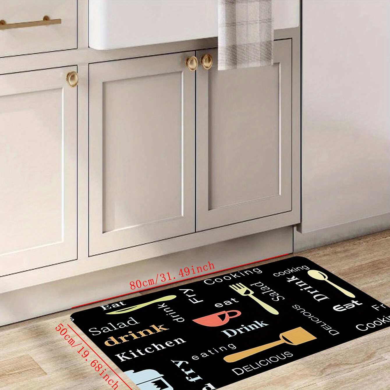 Soft Kitchen Rug Cushioned Anti fatigue Kitchen Rug Cartoon - Temu