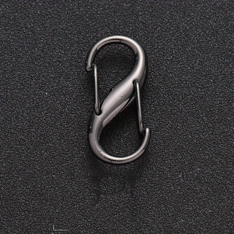 Cheap 1.6 Inch Dual Wire Gate Clip S Shaped Tiny Clip Small Snap Hook  Camping Traveling Fishing Hiking