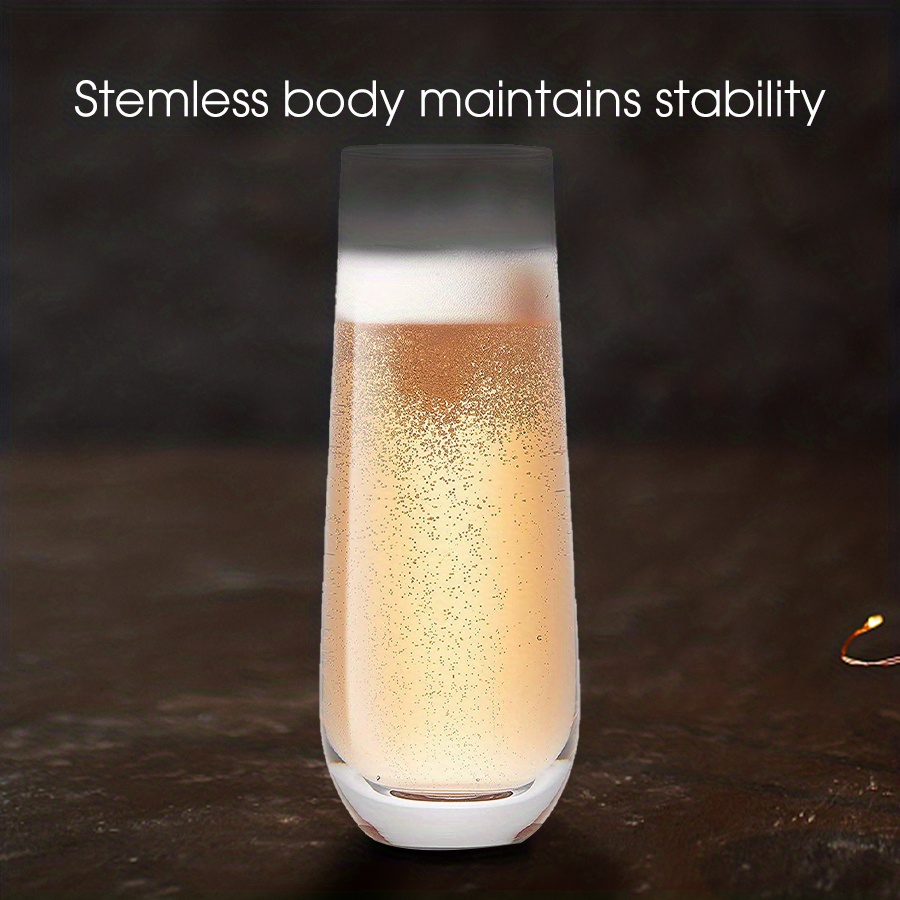 Clear Plastic Champagne Flutes - Disposable Toasting Glasses For Weddings And Parties - Stemless ...