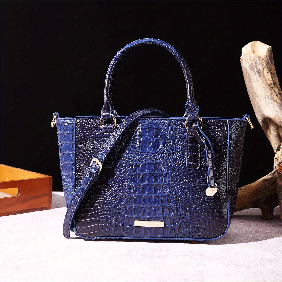Luxury Women Alligator Handbag Brahmin Bags Retro Animal