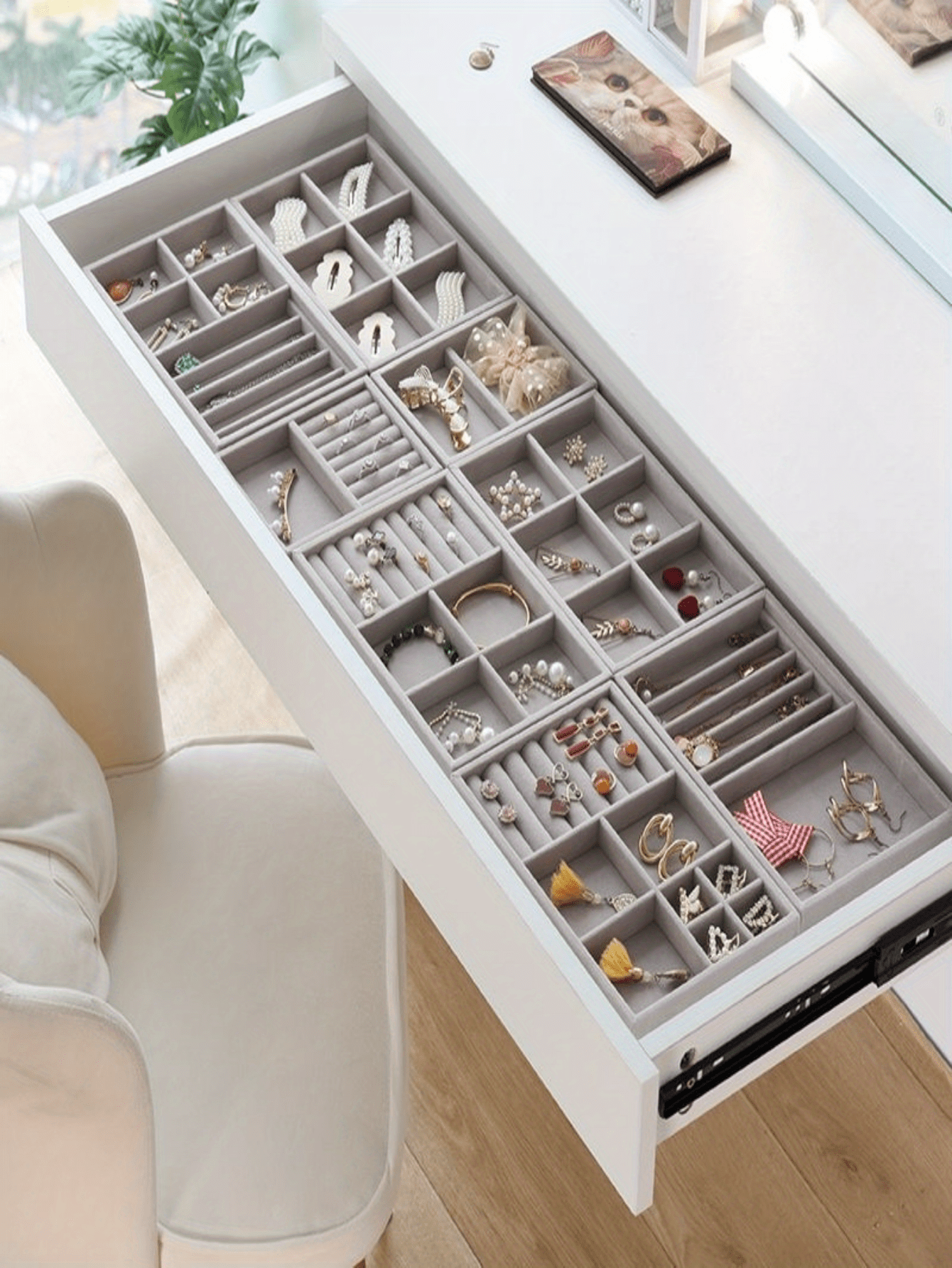 Jewelry Display Organizer Desktop Organizer Makeup Storage - Temu