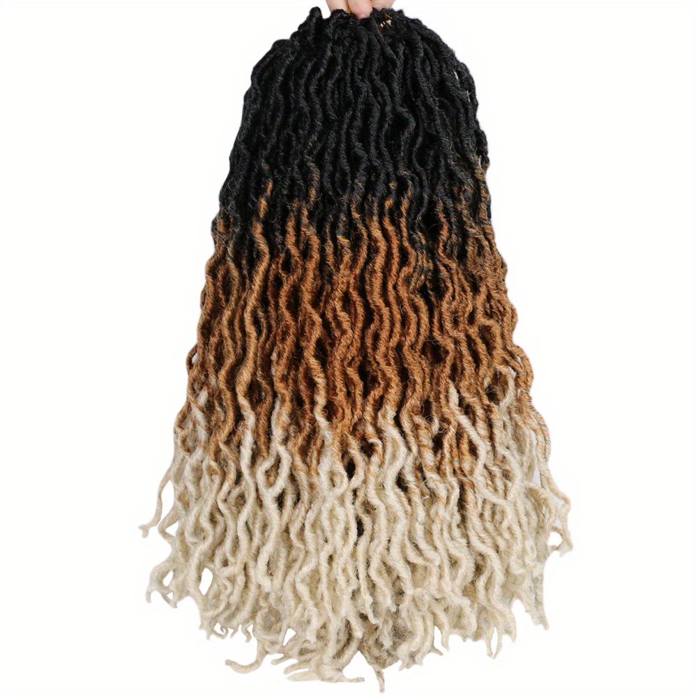 6Packs Soft Locs Crochet Hair 18Inch Faux Locs Crochet Hair Black Color  (18Inch of 6Packs, #1B)