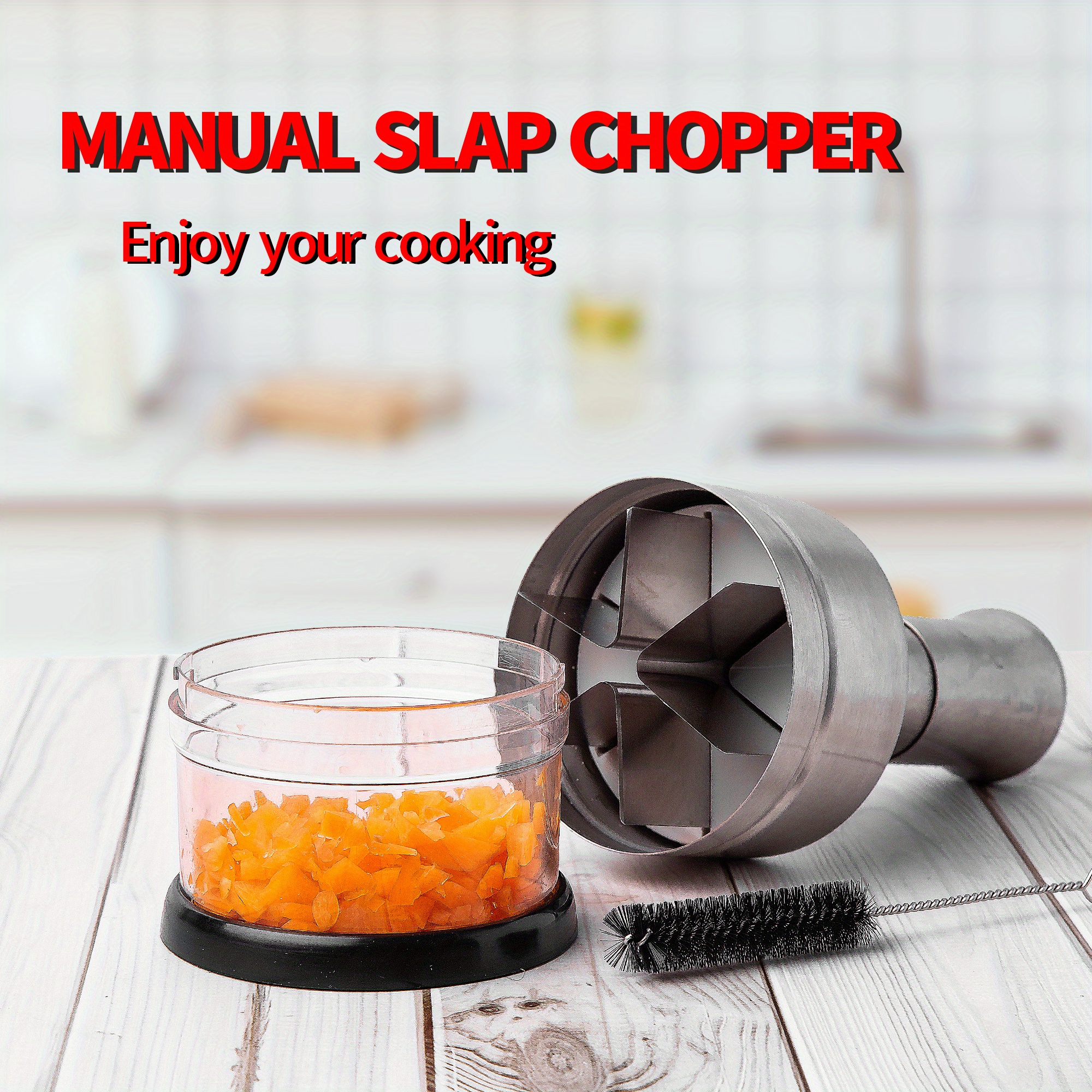 Stainless Steel Food Chopper Manual Hand Chopper Slap Press for