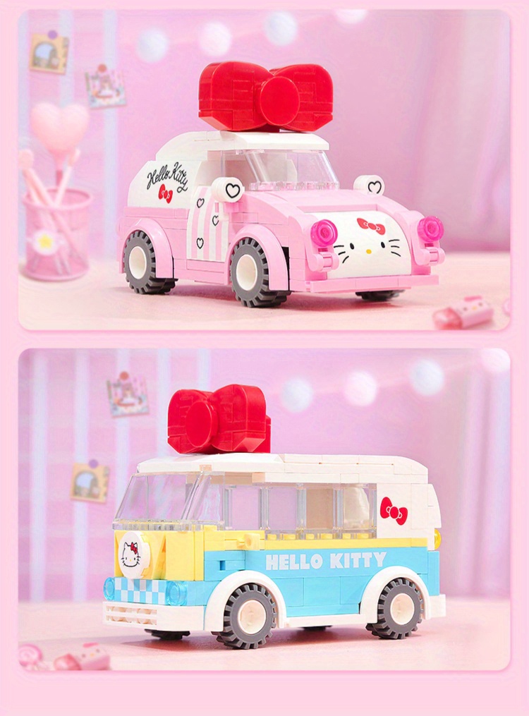Keeppley K20805 Hello Kitty Series Mini Car Building Blocks Toy