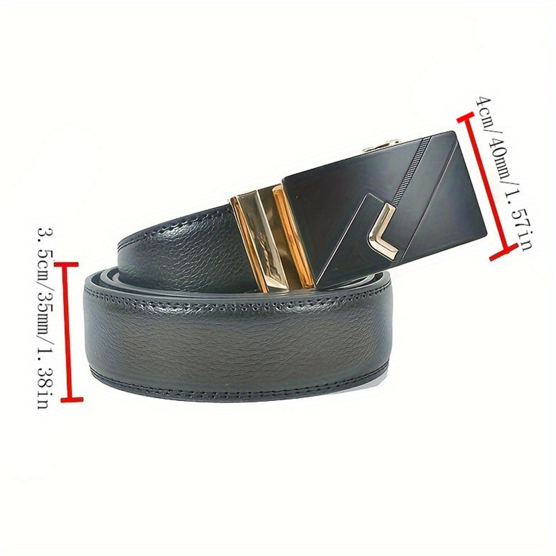 Men's Genuine Leather Belt Automatic Buckle Business Suit Waist