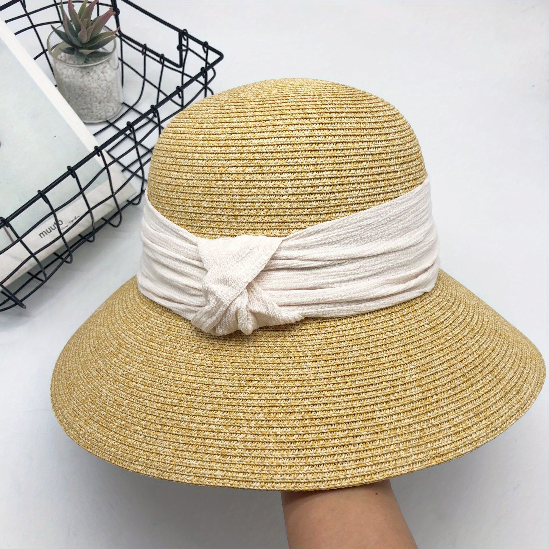 Women's Summer Sun Hat Wide Brim Trendy Style Sun Protection - Temu Canada