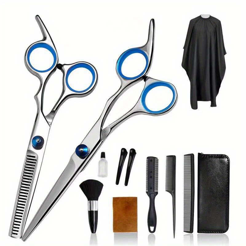 professional hair cutting scissors set barber salon household haircut hairdressing scissors kit details 0