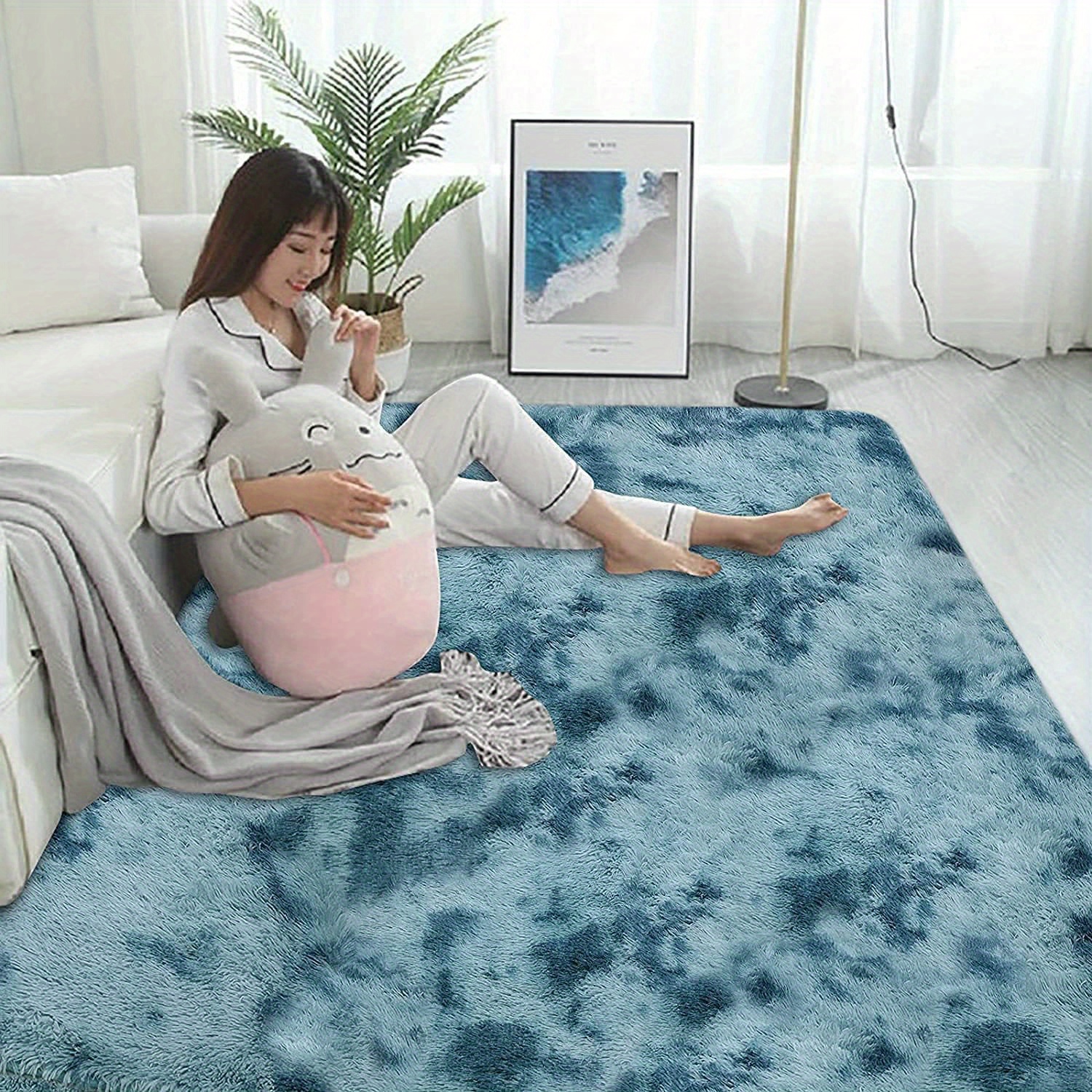 1pc Alfombra Lujo Antideslizante Lavable Máquina Alfombras - Temu