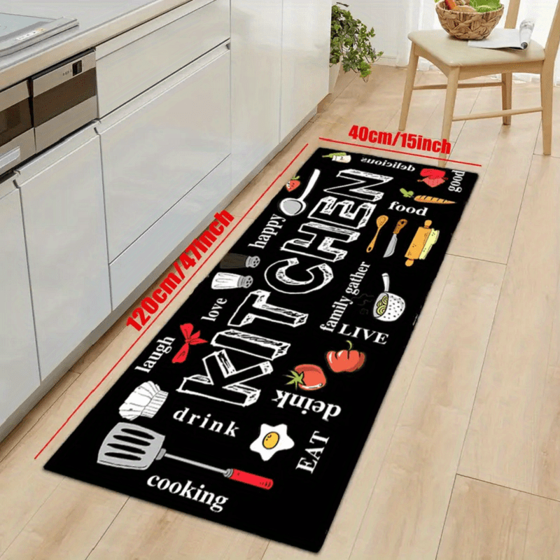 2 Piece Kitchen Floor Carpet Non-Slip Area Rug Bathroom Door Floor