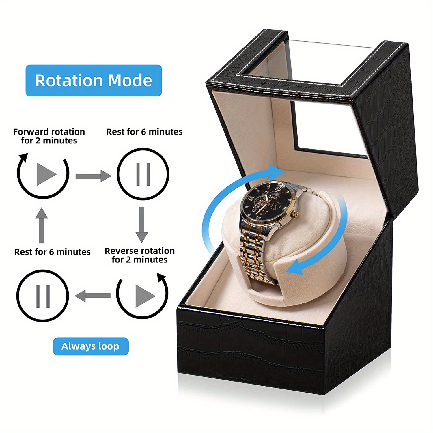 Automatic Watch Winder Single Watch Winder Box Super Quiet Temu