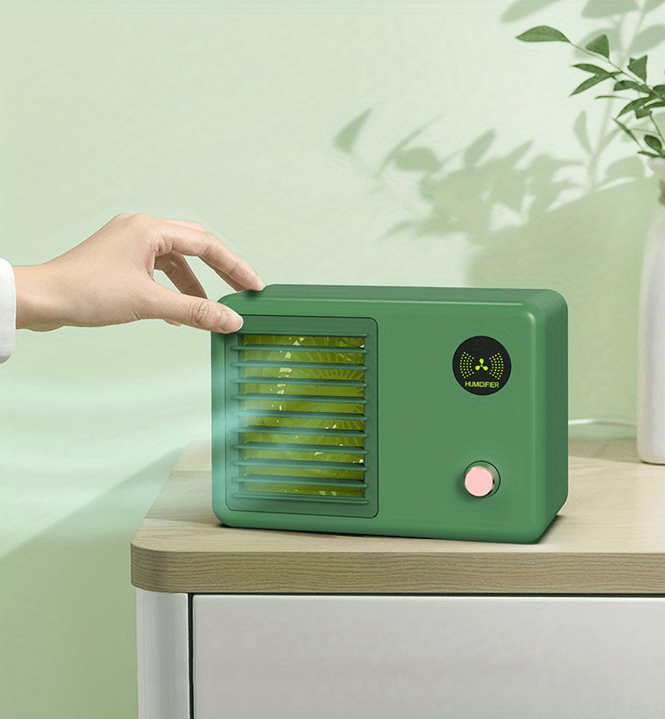 1pc mini spray fan humidifier usb air conditioner fan desktop cooler details 5