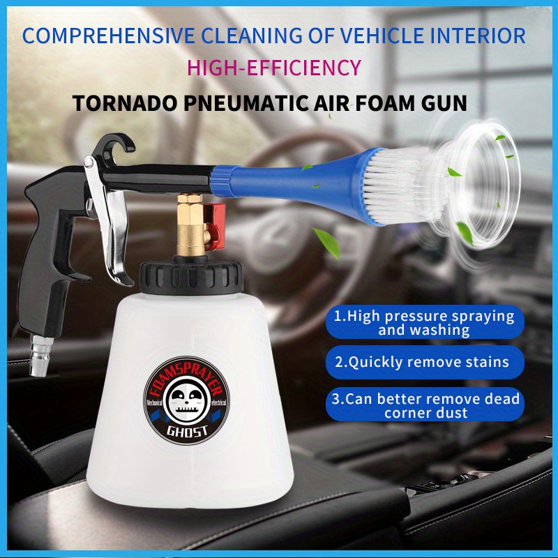 Pistola de Espuma de compresor de aire neumático para Tornado, limpieza  Interior de coche, herramienta de Espuma, herramienta de detalles de coche