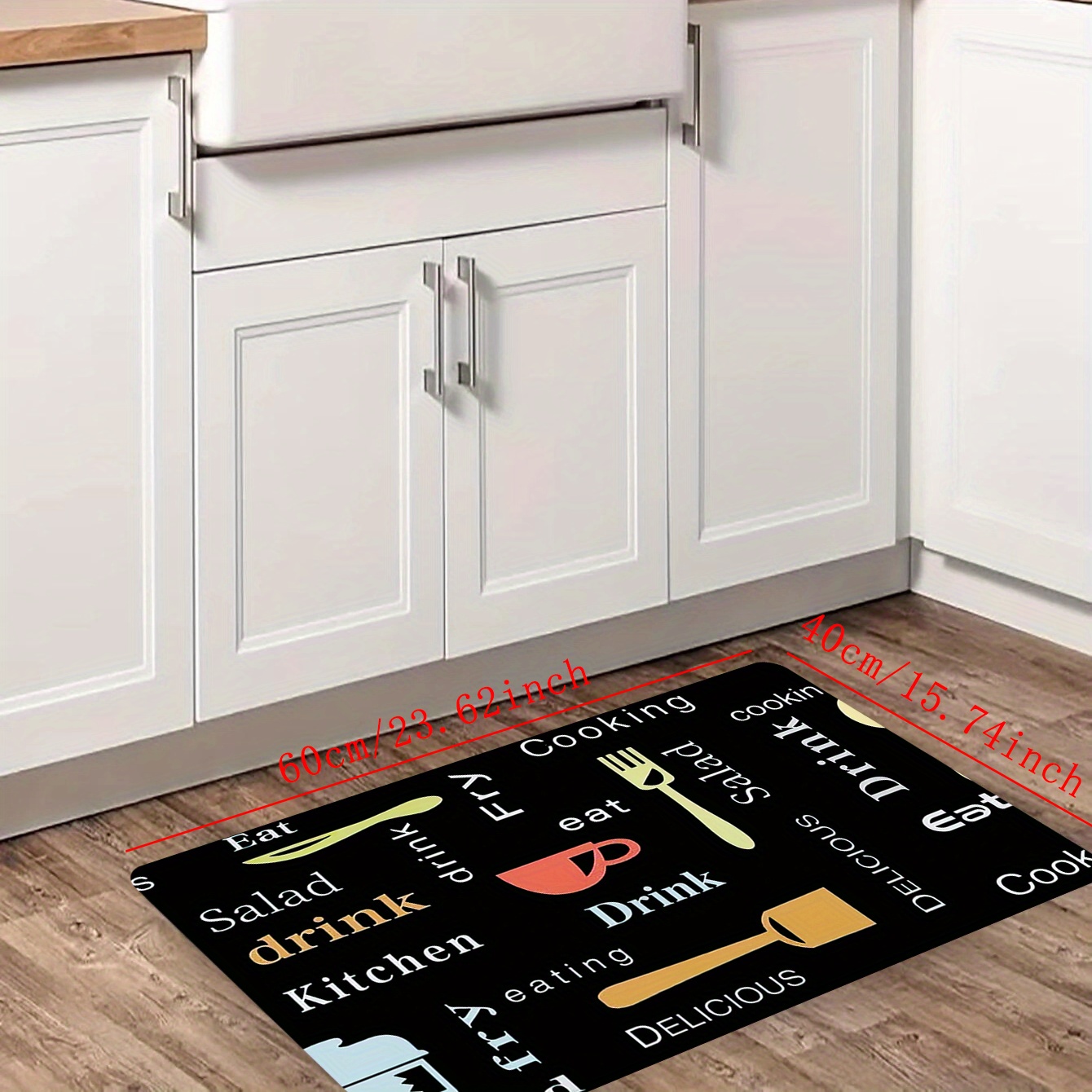 Soft Kitchen Rug Cushioned Anti fatigue Kitchen Rug Cartoon - Temu