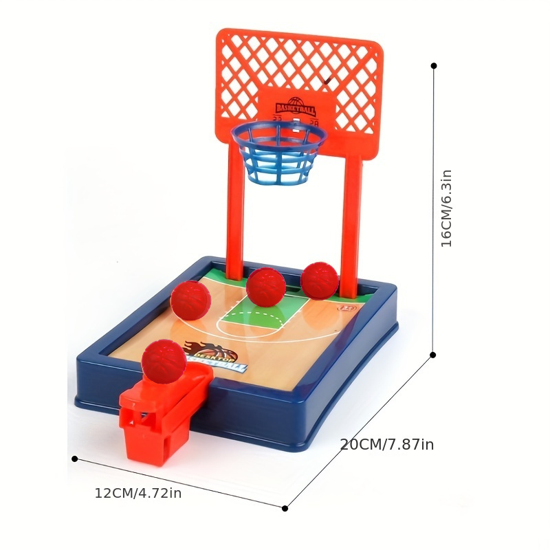 Mini Finger Size Table Basketball Game, 3 Balls, Hoop, Backboard, & Ball  Shooter