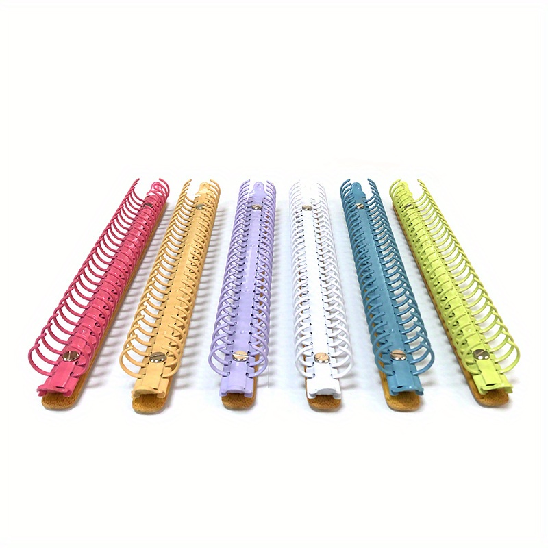 B5 colorful metal ring binder clips bamboo back panel 26 temu