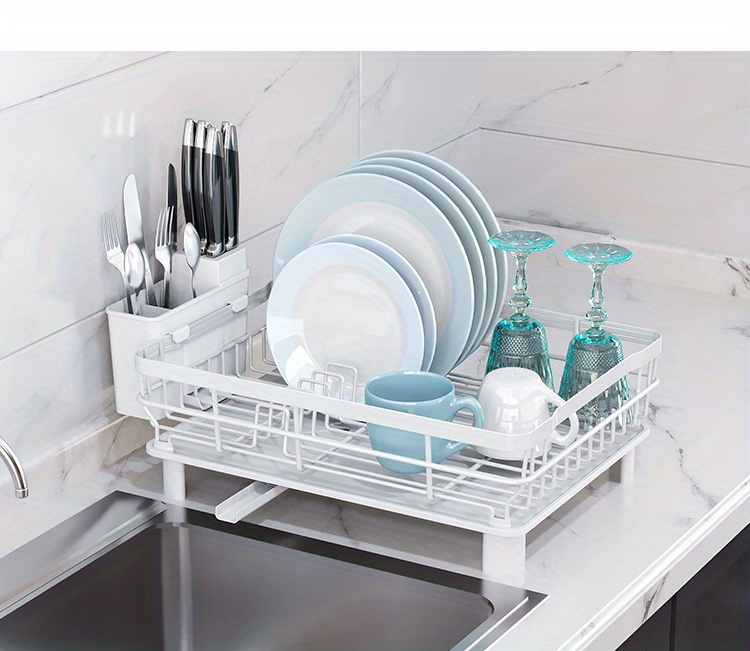 JINGFU Dish Drying Rack - Stainless Steel Dish Racks for Kitchen Counter,  Large Dish Drying Rack with Drainboard, Dish drainers for Kitchen