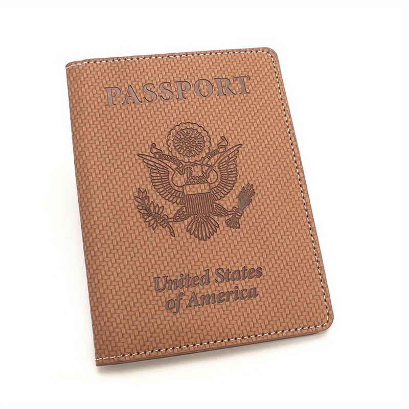 Porta Pasaporte Funda Cartera De Piel Para Pasaporte USA Tarjetas Y  Documentos