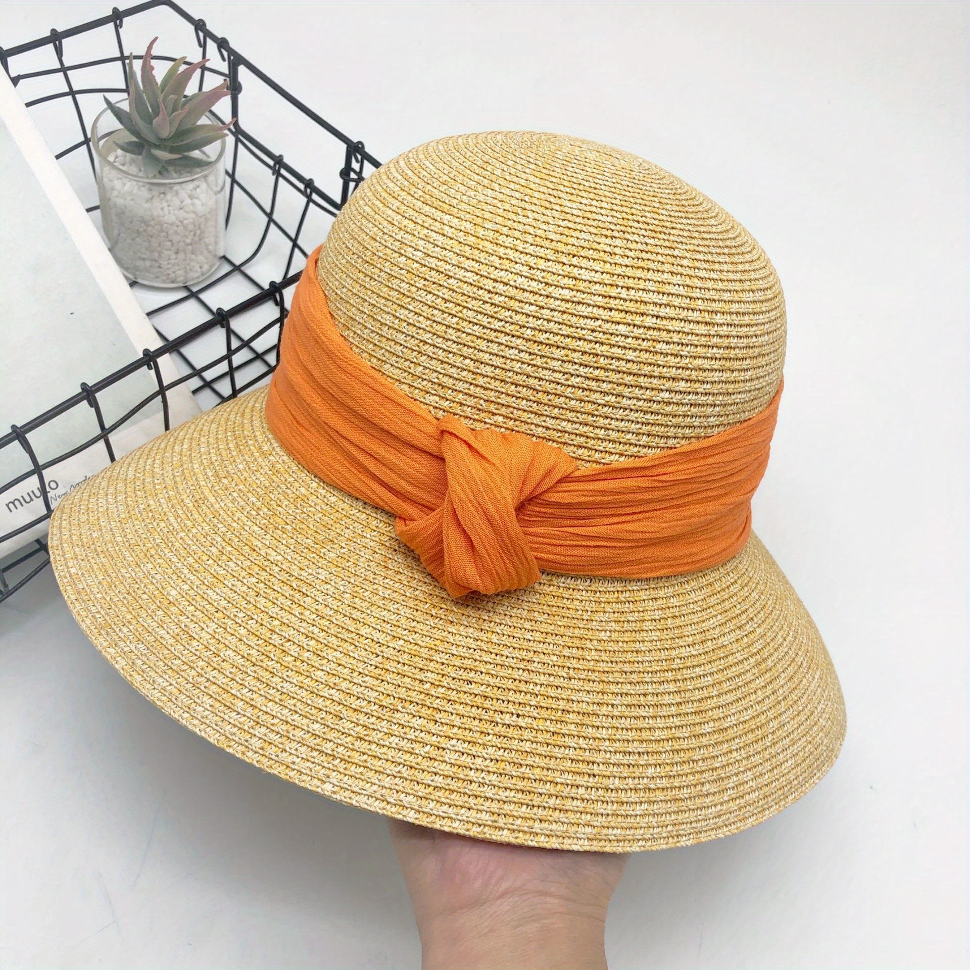 YLKCU Sun Straw hat women Summer Wide Brim Straw Hats Big Sun Hats