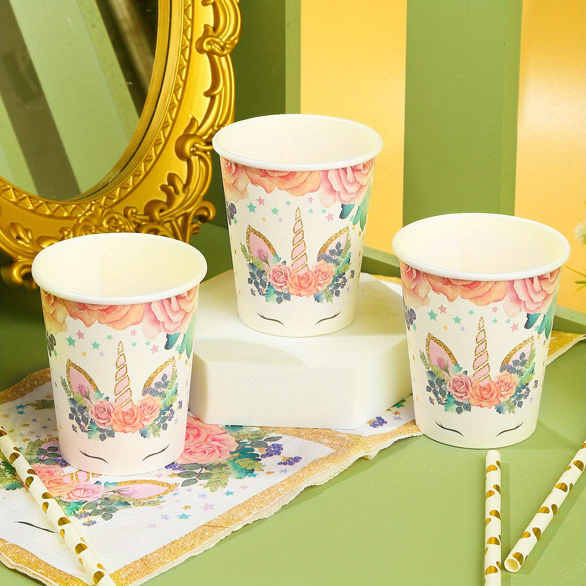 Yellow Paper Cups - 10pcs