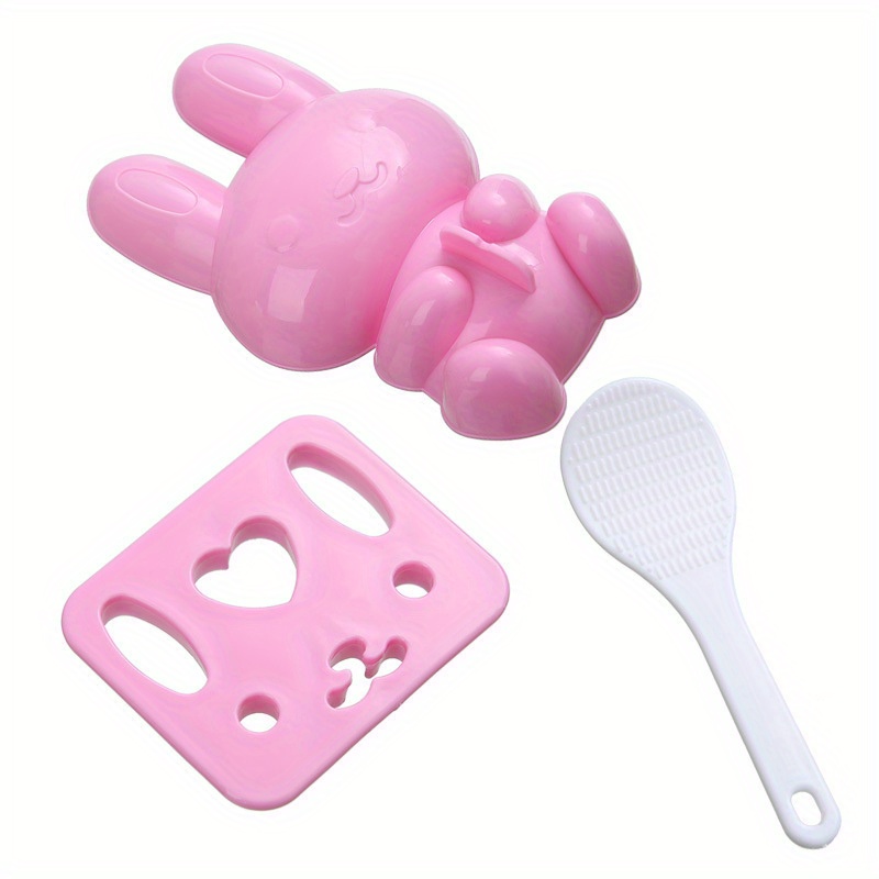 Rumgug Set di 3 Stampi per Onigiri e Sushi Maker, Include 2 Stampi Triangolari e Cucchiaio