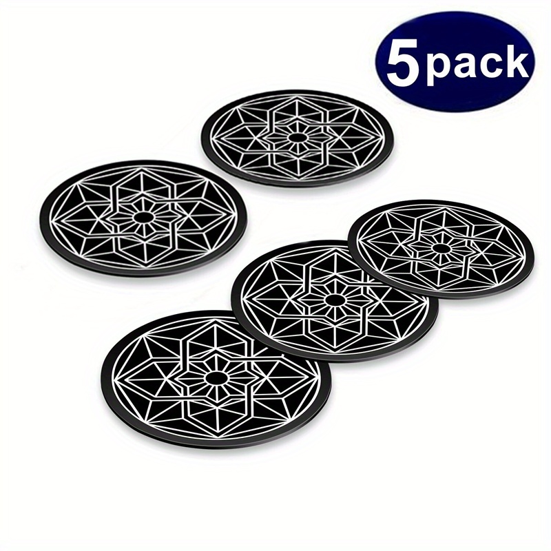 Mount Metal Plate 5-pack, Universal Metal Disc Replacement With Strong Adhesive For Magnetic Cell Phone Car Mount Gps Holder
