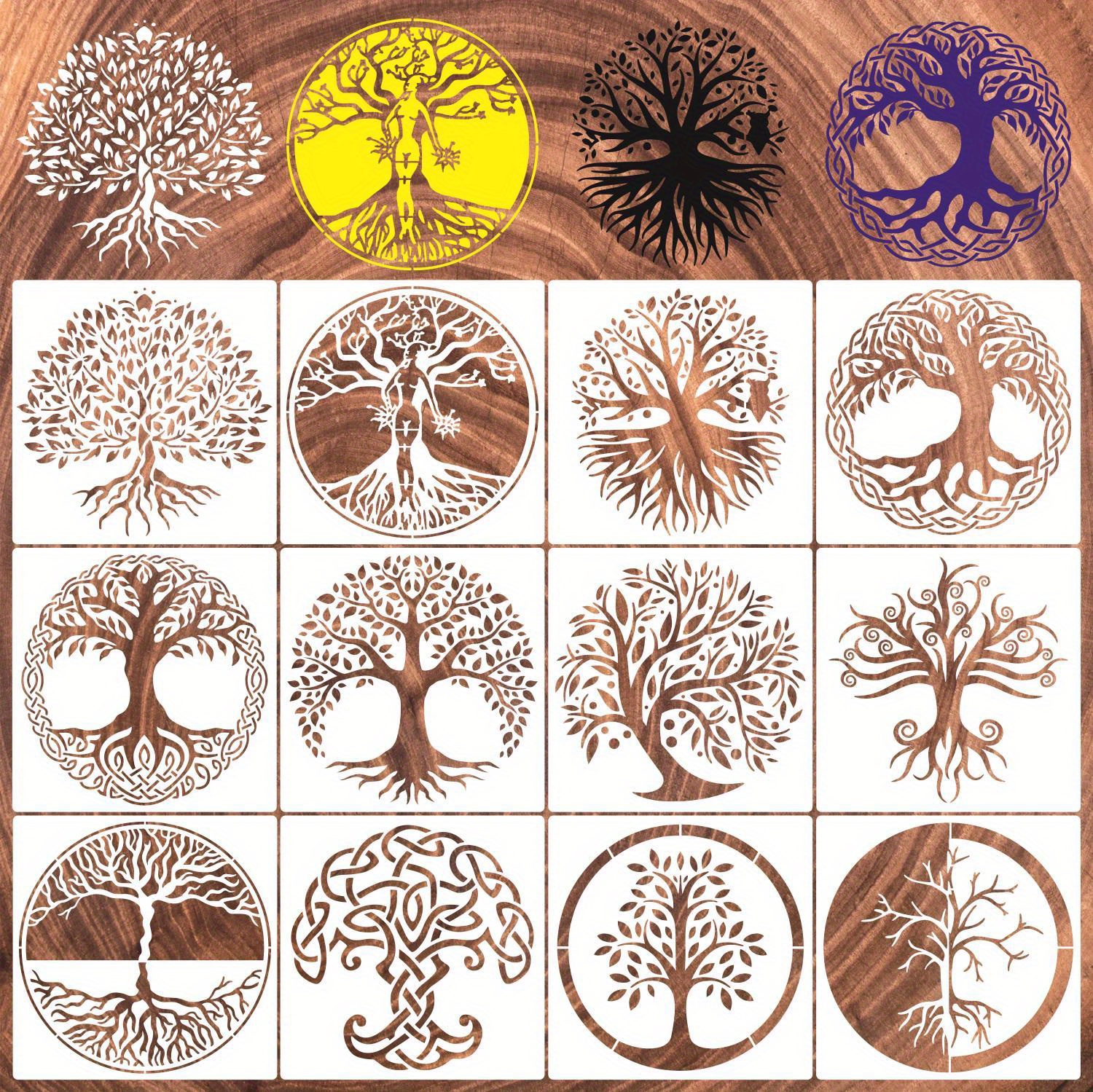 Tree Stencils Tree of Life Stencil for Painting on Wood Airbrush