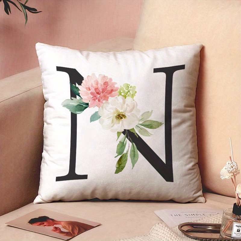 1pc Beautiful Blooming Flower Decorative Pillow Cover For Home