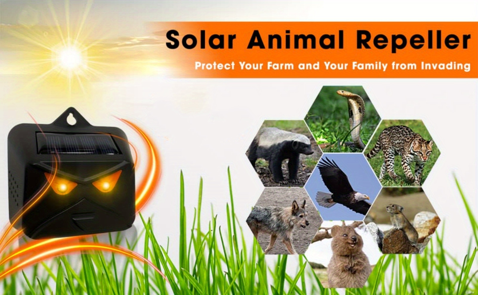 Nocturnal Animals Repeller Solar Powered Raccoon Deer - Temu