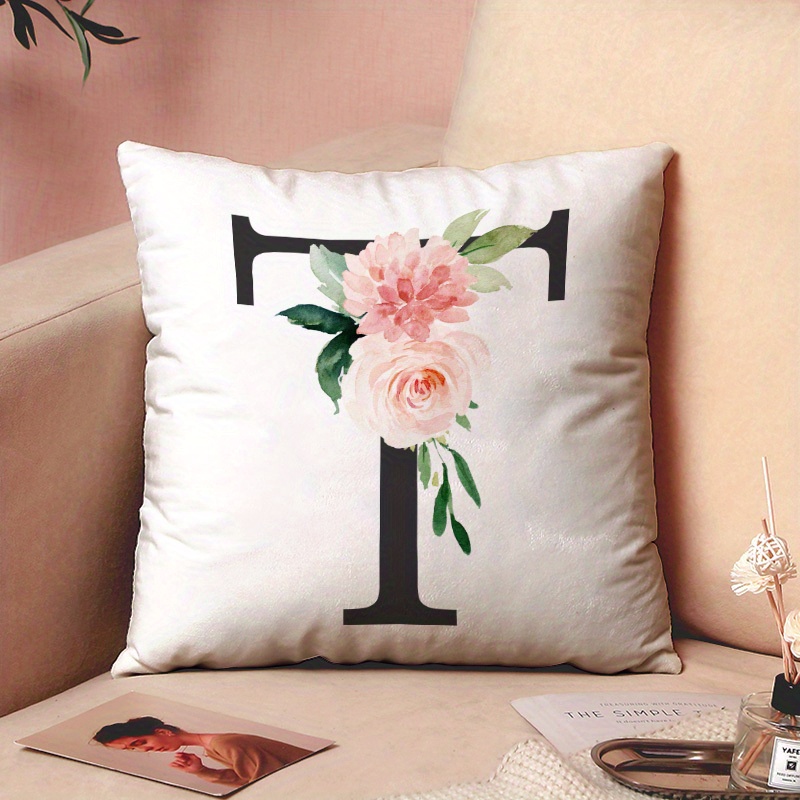 1pc Beautiful Blooming Flower Decorative Pillow Cover For Home