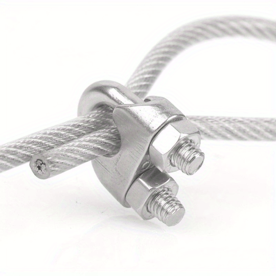 Serre-câble 80 pièces 304 en acier inoxydable Type R Clips de fixation de  cordon Kit d'assortiment résistant à la Corrosion 6-16mm