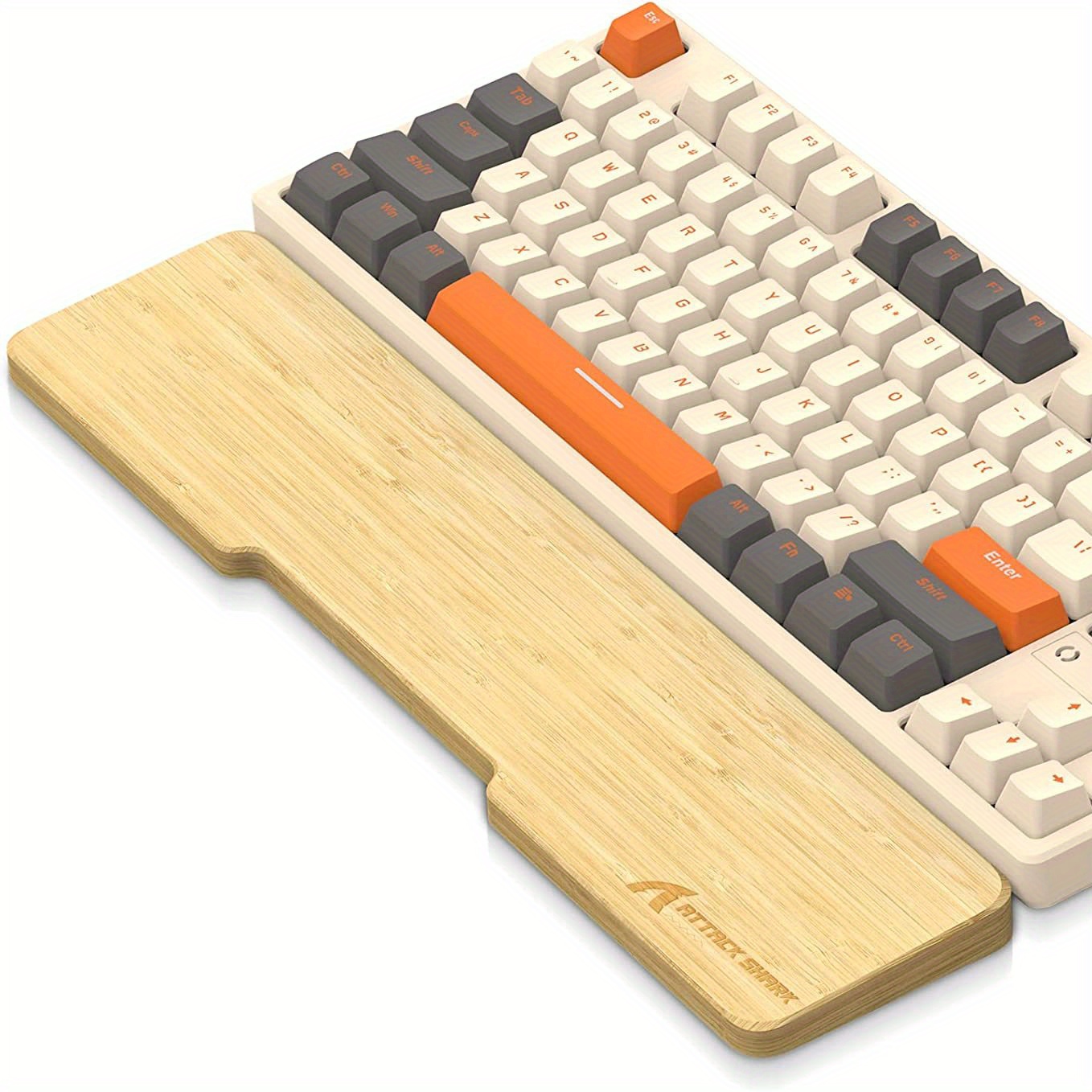 ATTACK SHARK Repose-poignet ergonomique en acrylique pour clavier de jeu  TKL, repose-poignet pour clavier mécanique, repose-poignet rigide pour