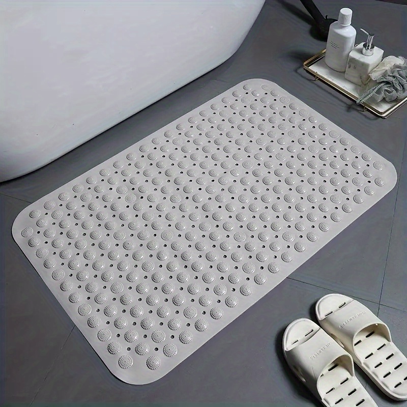 Non Slip Bath Rug Bath With Drain Holes And Large Suction - Temu