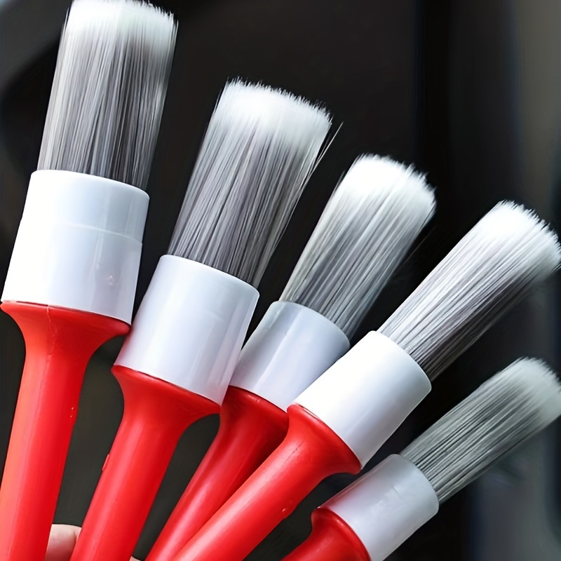 

5pcs/set, Car Cleaning Brush, Plastic Circular Brush, Beauty Details Brush, Gaps Brush, Cleaning Tools