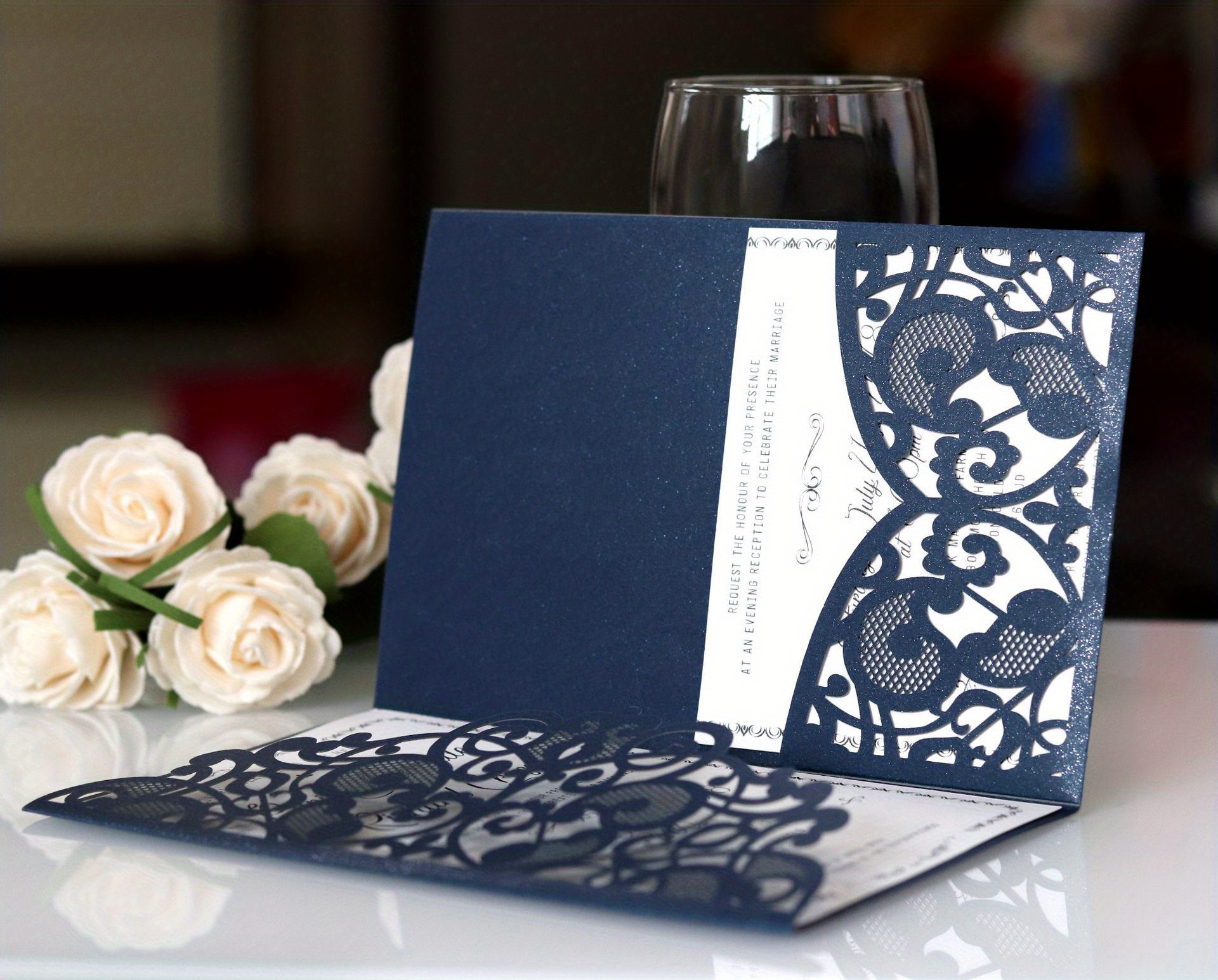 Elegant Wedding Invitations Matching Envelopes Perfect Party - Temu