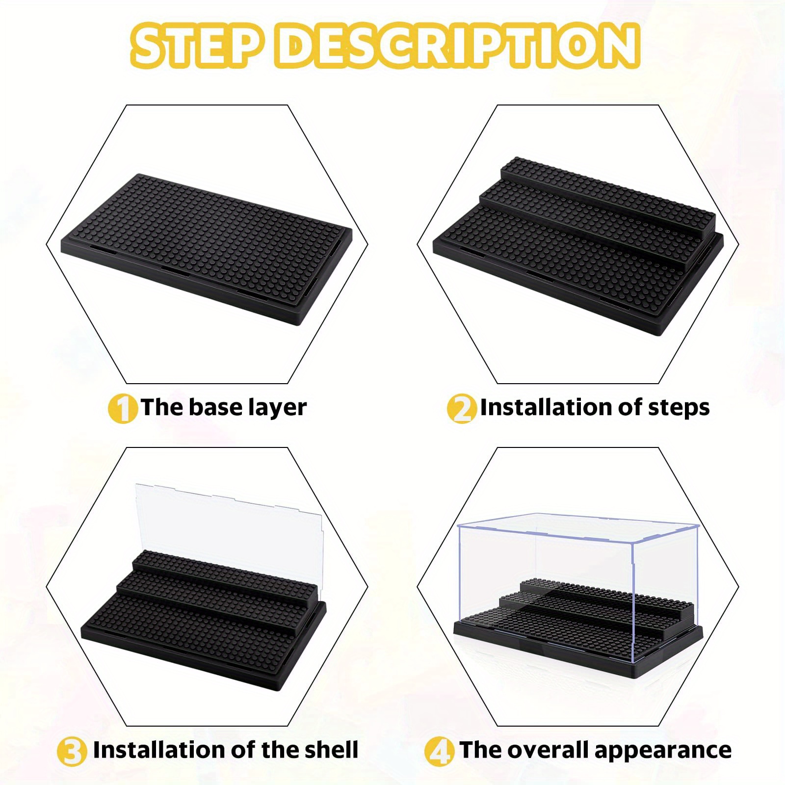 NBEADS 2 Ensembles Vitrine en Acrylique Transparent, Boîte Présentation  Figurines Organisateur Boîte Vitrine Protection avec Base Noire pour  Stockage Collection Figurines d'action, 11.2x21.2x9.8 cm : : Jeux  et Jouets