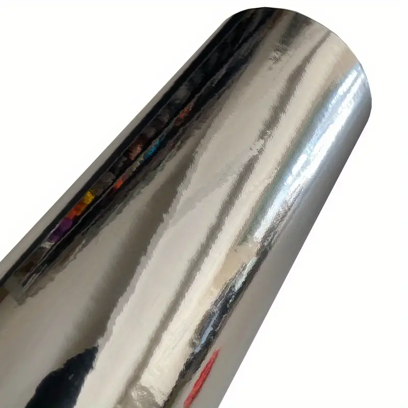 Stretchable Gloss Chrome Mirror Vinyl Wrap Silver Car - Temu