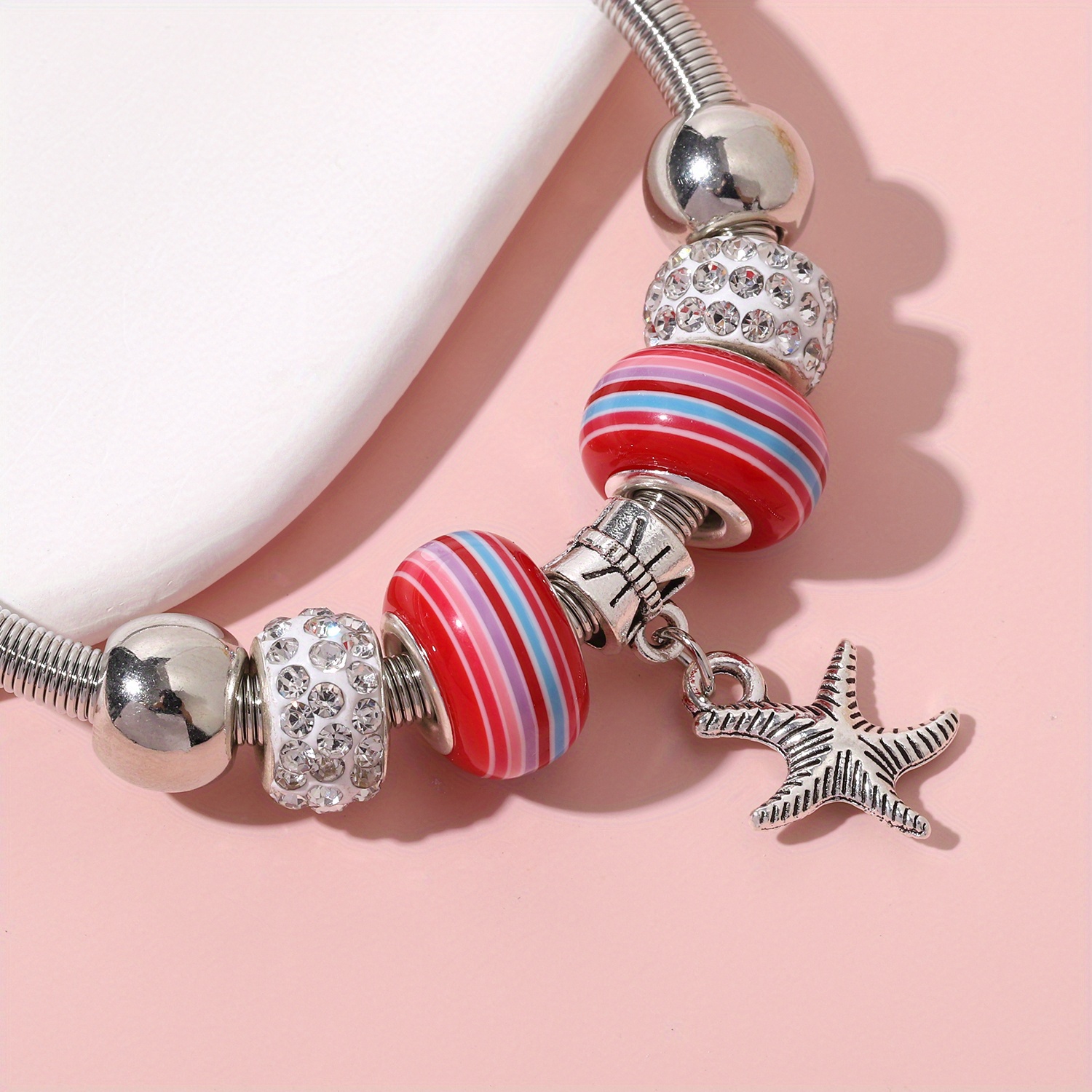 Kids Starfish Theme Charm Bracelet