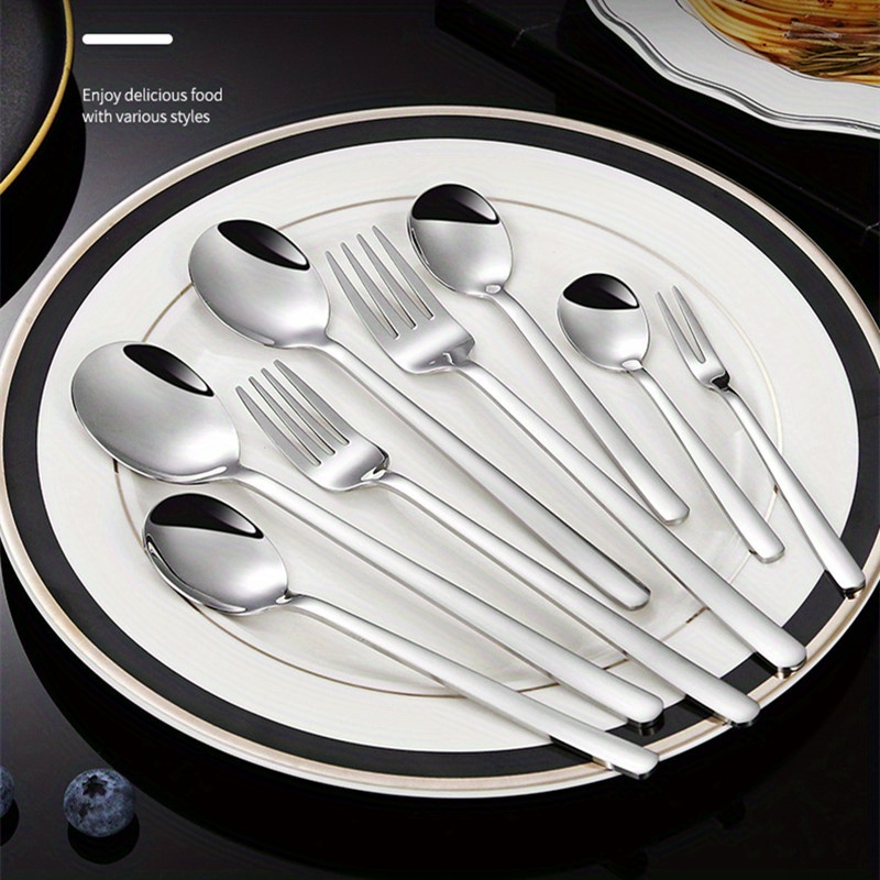 Tradineur - Set de 6 cucharas para café de acero inoxidable, cucharillas  clásicas para postre, helado, tarta, té, infusiones, 13