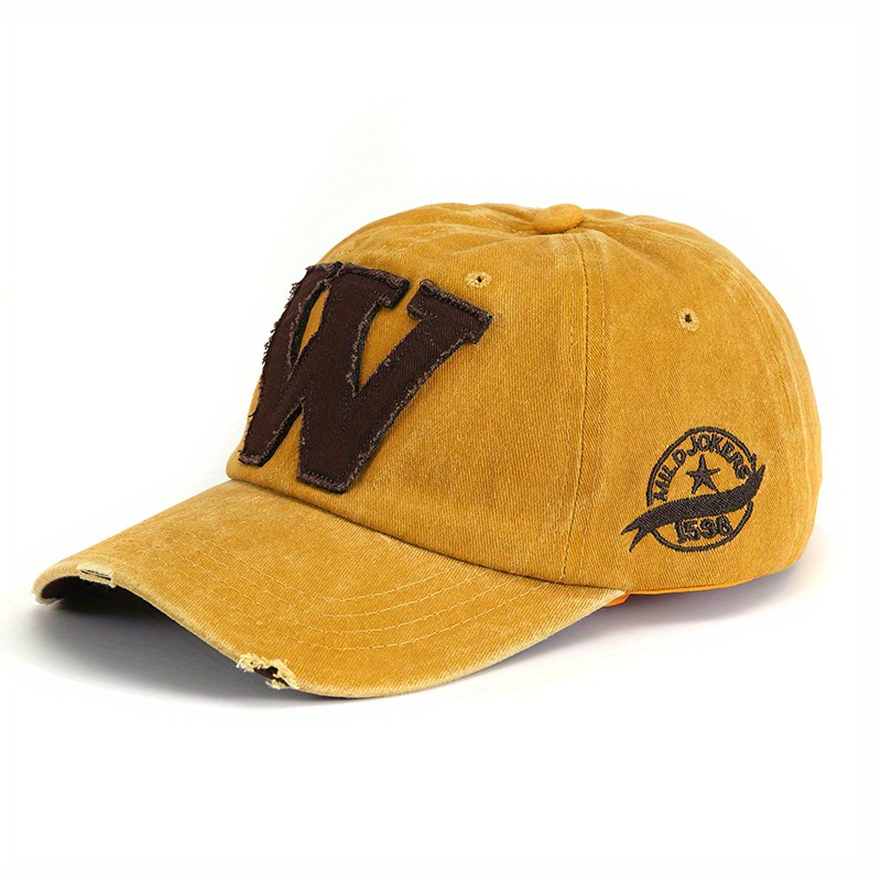 washed old letter w duck tongue hat fashion male female sun visor ...