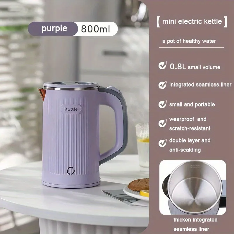 Small Electric Kettle, Stainless Steel, Low Power Mini Portable Tea Kettle,  Double Wall Travel Hot Water Boiler - Temu Mexico