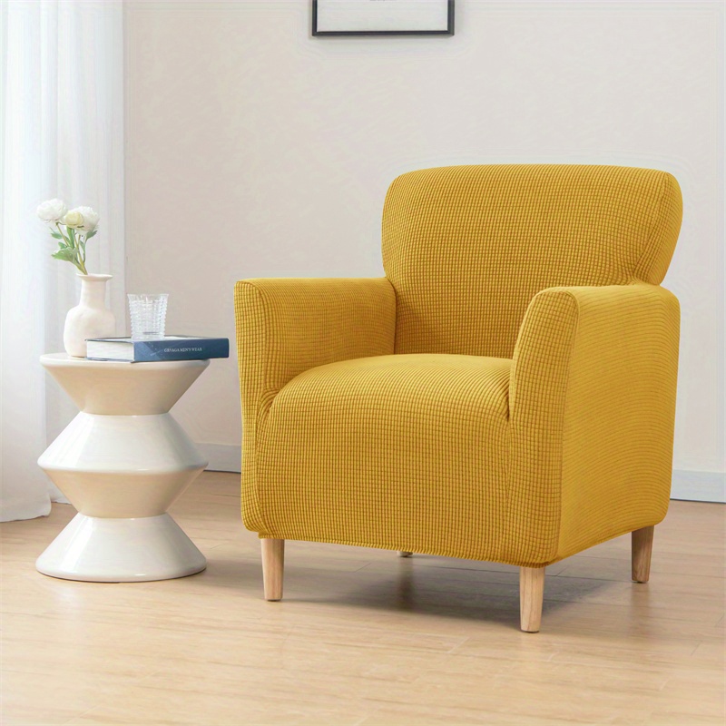 Mustard tub best sale chair cover