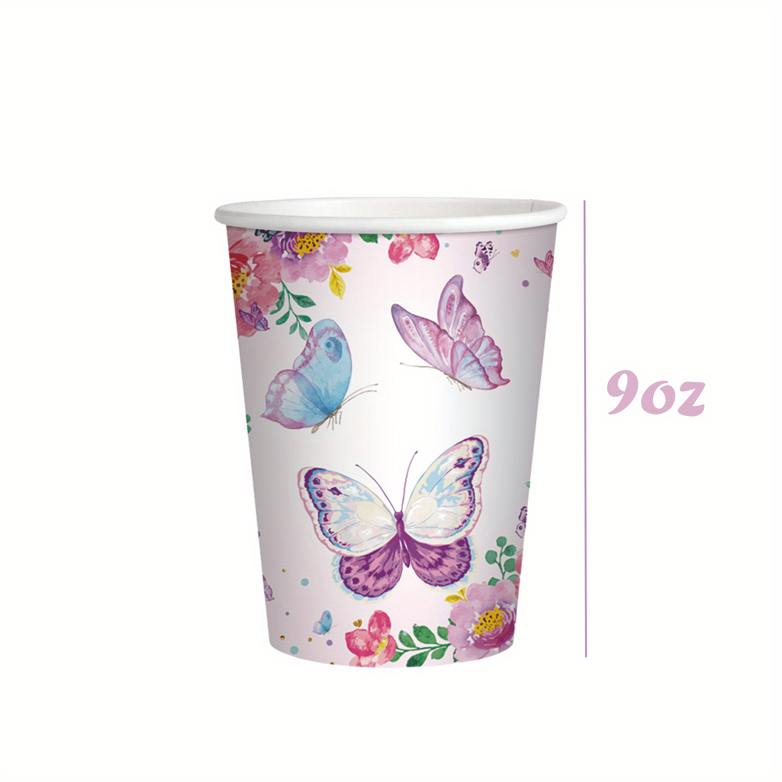 1 Pièce Thème Papillon Carton Kt Violet Avec Ornements Et Supports