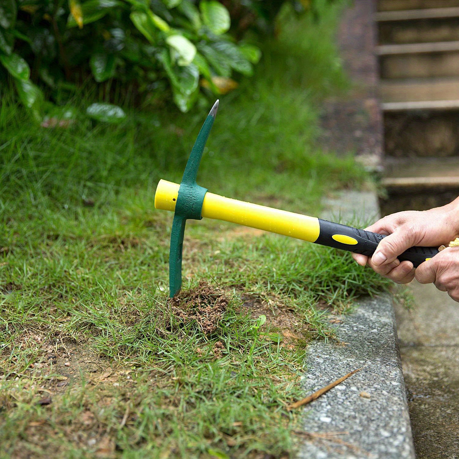 Xforst Piccone da scavo, Martellina manico fibra. Piccone compatto da  giardino per campeggio o metal detector, con manico in fibra di vetro  resistente e testa in acciaio forgiato. (X-PF400) : : Giardino