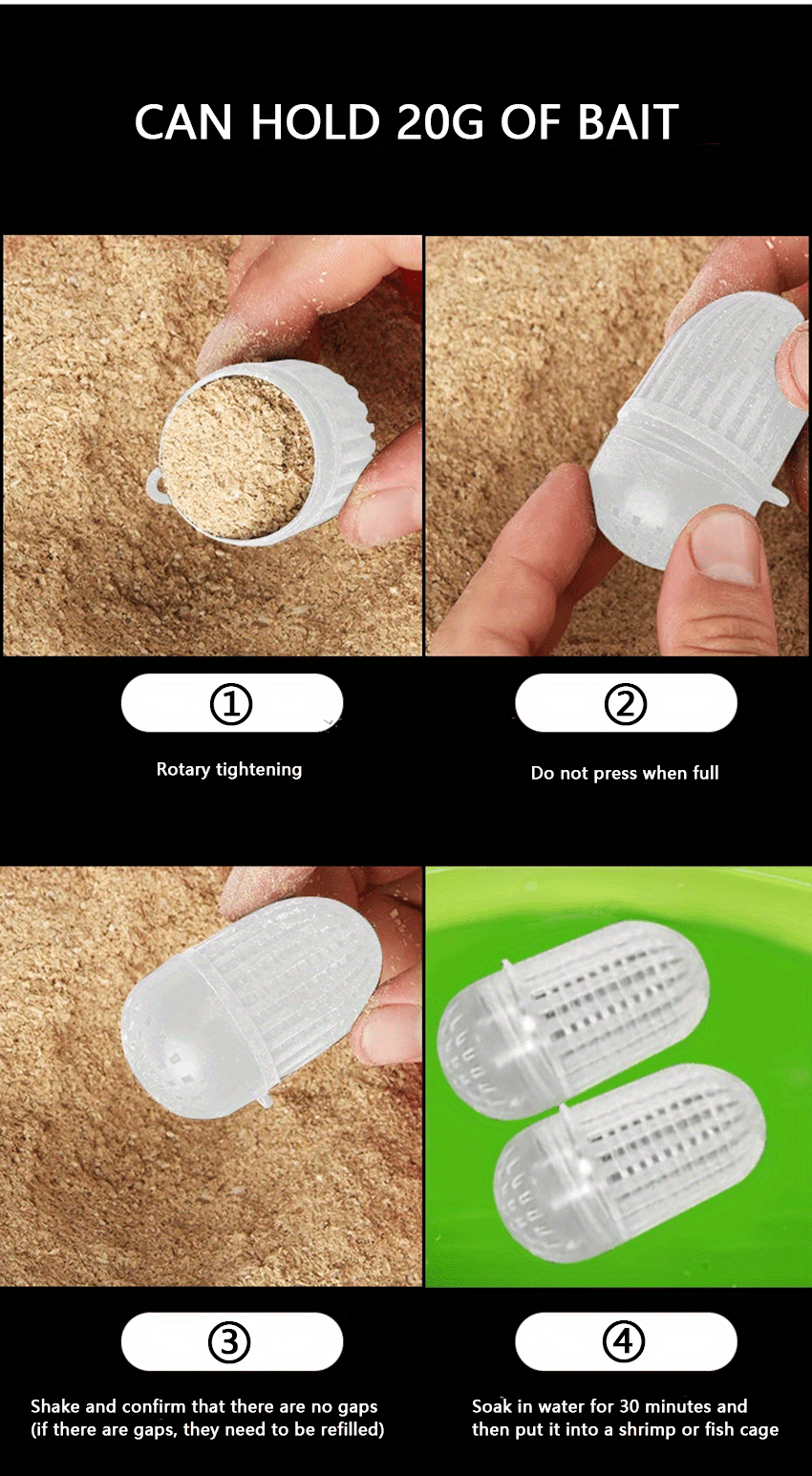 Luminous Bait Ball Fishing Trap Fish Shrimp Cage Bait Box Temu