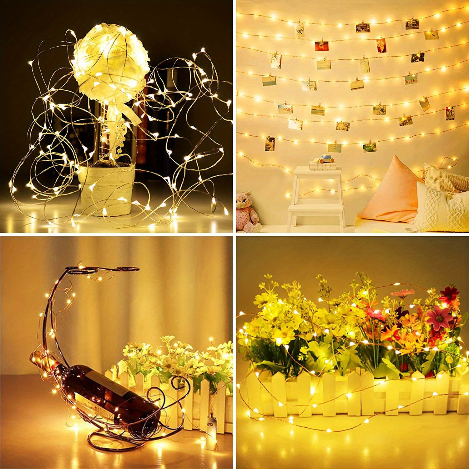 2032 Button Battery Copper Wire Lamp Romantic Interior - Temu