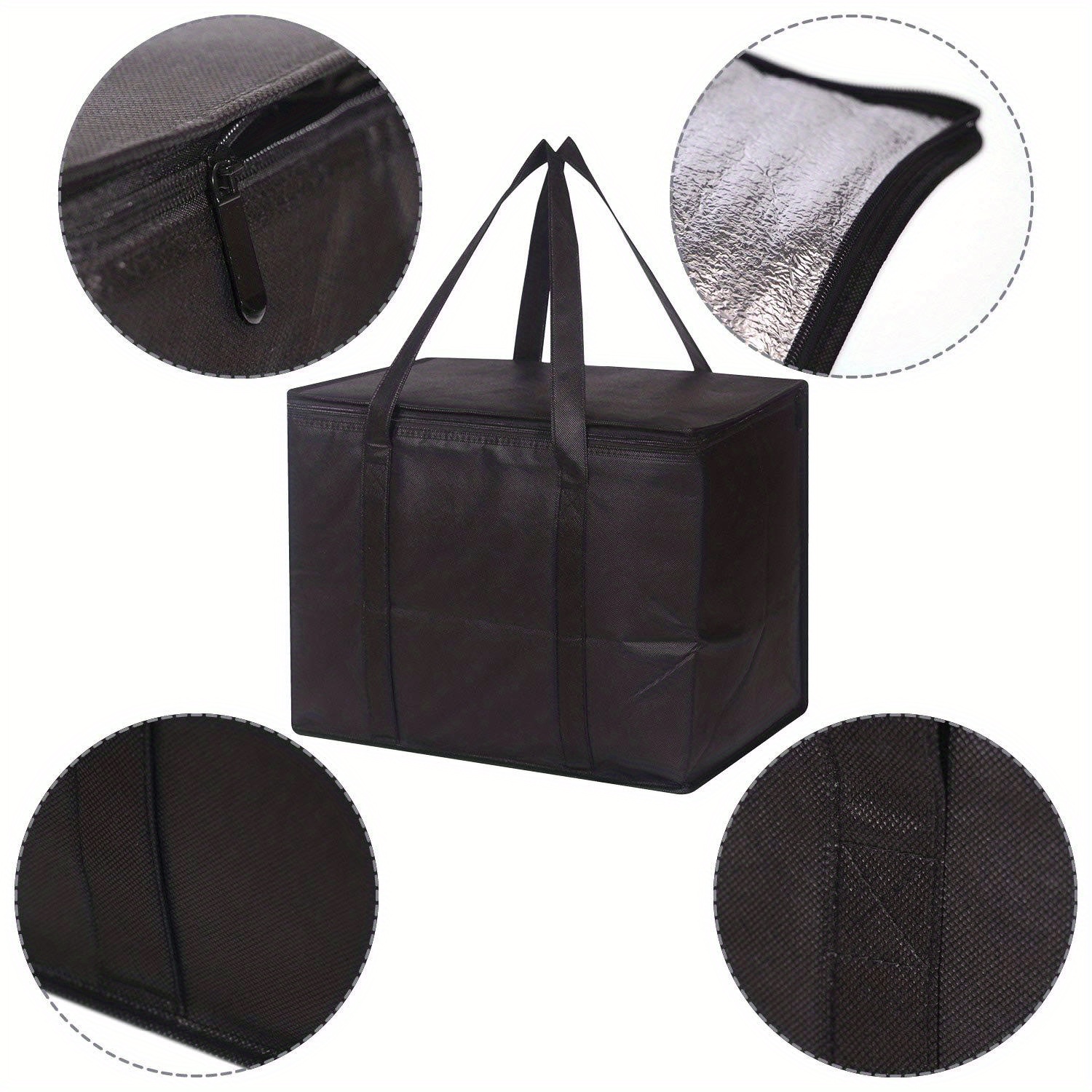 9.25gal Insulated Reusable Grocery Bag Food Delivery Bag Temu