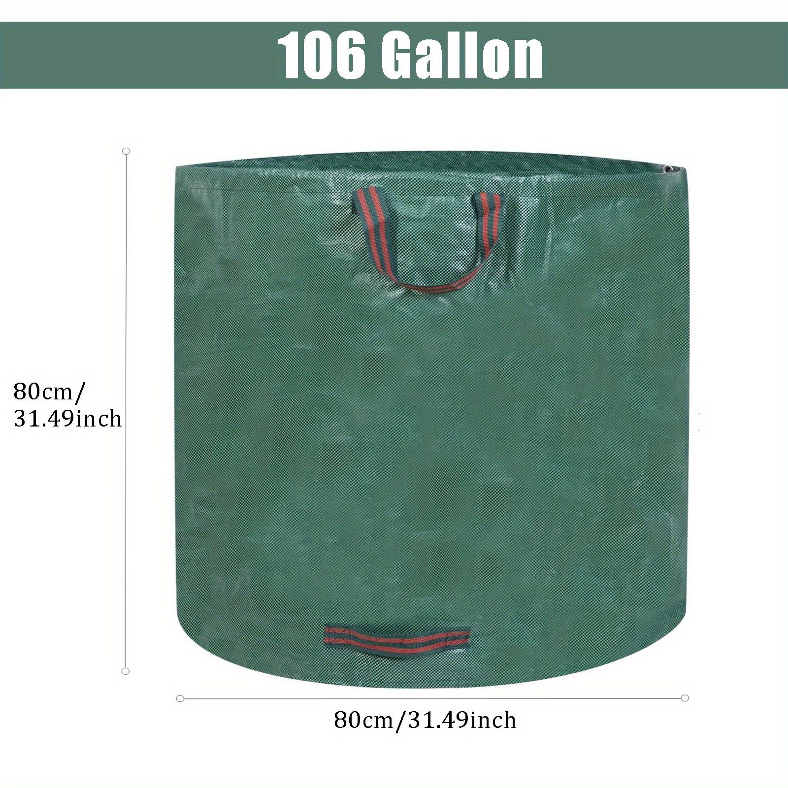 Reusable Garden Yard Waste Bags, 72 Gallons / 80 Gallons / 106