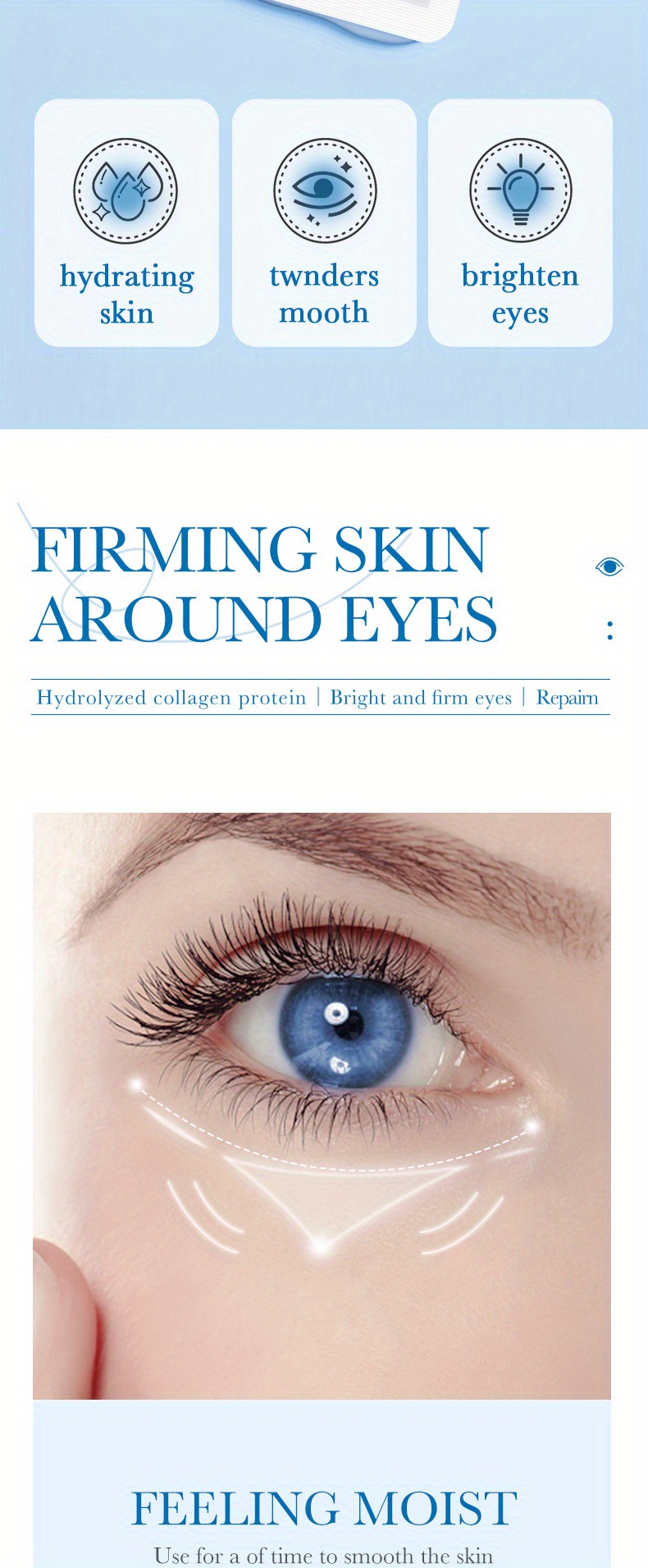 Collagen Eye Mask Hyaluronic Acid Butterfly Gel Facial Mask Temu