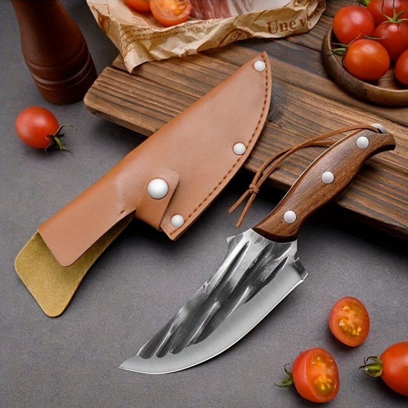 Stainless Steel Kitchen Utility Knife, Forged Boning Knives Vegetable Meat  Cleaver, Bbq Knife For Camping, Barbecue, Outdoor - Temu