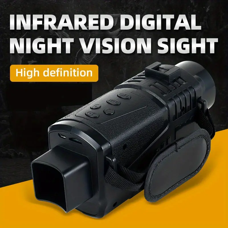 send 32g memory card night vision device 1080p hd sports camera infrared night vision instrument 5x digital zoom hunting telescope outdoor day and night dual use 100 night built in rechargeable lithium battery hd photos and videos suitable for hunting camping details 0